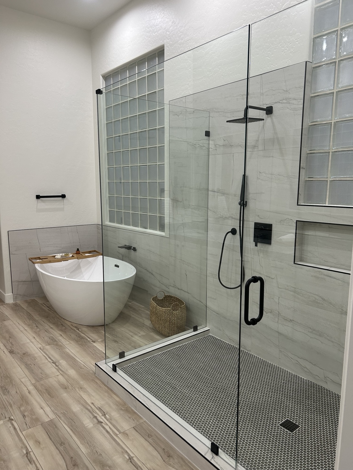 Finished bathroom remodeling project